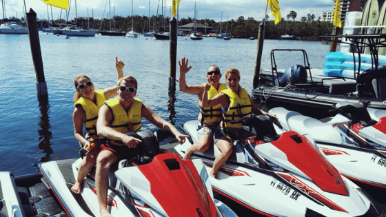 Family using Jet Ski Rental Tour in Miami