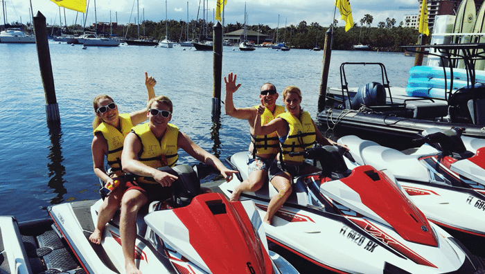 Family using Jet Ski Rental Tour in Miami